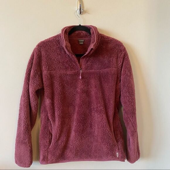 Eddie Bauer Tops - Eddie bauer-Teddy bear fuzzy half zip pullover (small)